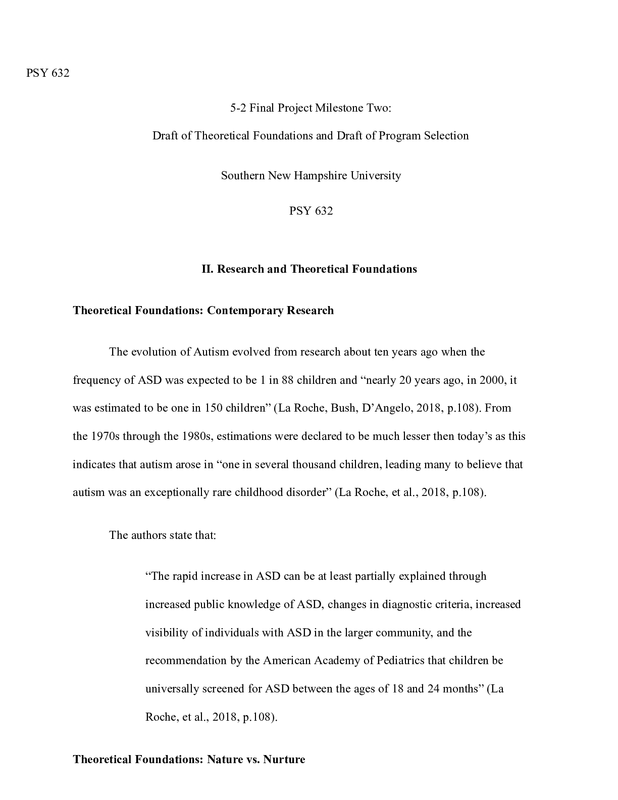 Preview image for MILESTONE TWO  revised LC 4239 |  PSY 632  5-2 Final Project Milestone Two:  Draft of